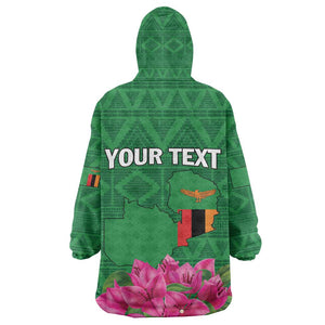 Personalized Icitungu ca Zambia KId Wearable Blanket Hoodie Africa Bougainvillea