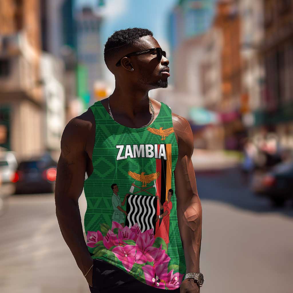 Personalized Icitungu ca Zambia Men Tank Top Africa Bougainvillea