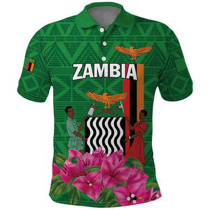 Personalized Icitungu ca Zambia Polo Shirt Africa Bougainvillea