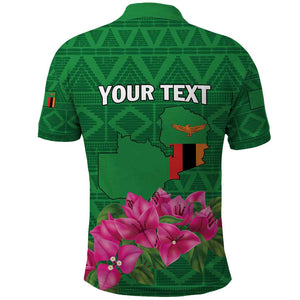 Personalized Icitungu ca Zambia Polo Shirt Africa Bougainvillea