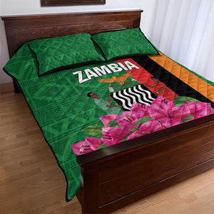 Icitungu ca Zambia Quilt Bed Set Africa Bougainvillea