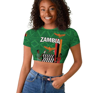 Personalized Icitungu ca Zambia Raglan Cropped T shirt Africa Bougainvillea