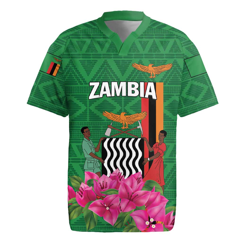 Personalized Icitungu ca Zambia Rugby Jersey Africa Bougainvillea