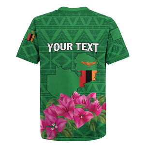 Personalized Icitungu ca Zambia Rugby Jersey Africa Bougainvillea