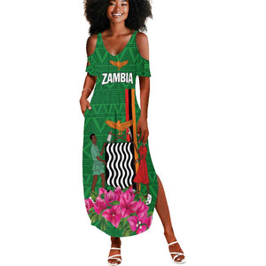 Personalized Icitungu ca Zambia Summer Maxi Dress Africa Bougainvillea