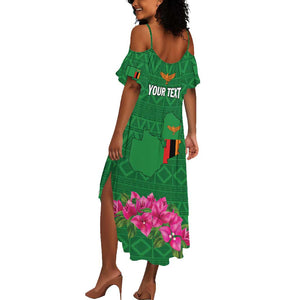 Personalized Icitungu ca Zambia Summer Maxi Dress Africa Bougainvillea