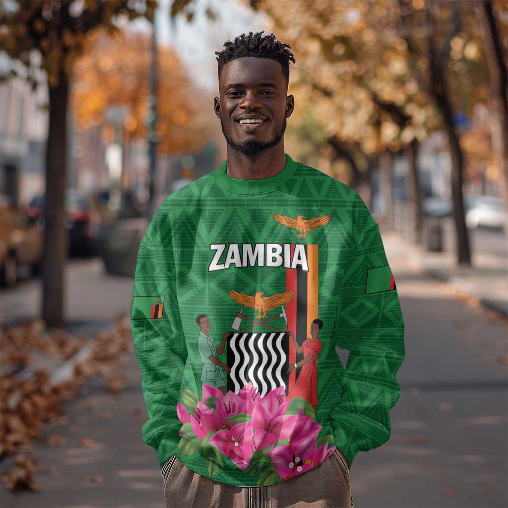 Personalized Icitungu ca Zambia Sweatshirt Africa Bougainvillea