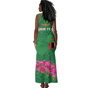 Personalized Icitungu ca Zambia Tank Maxi Dress Africa Bougainvillea