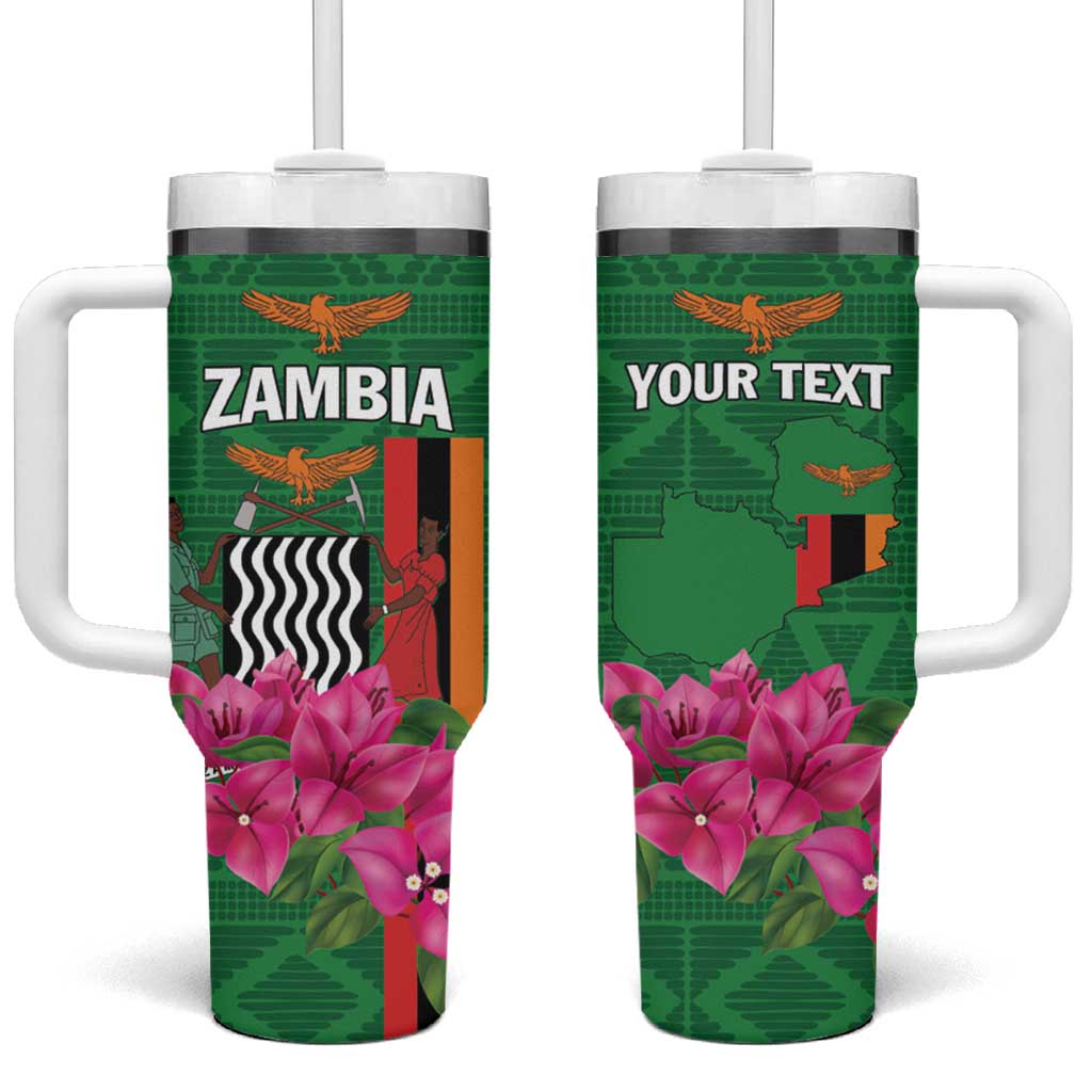 Personalized Icitungu ca Zambia Tumbler With Handle Africa Bougainvillea