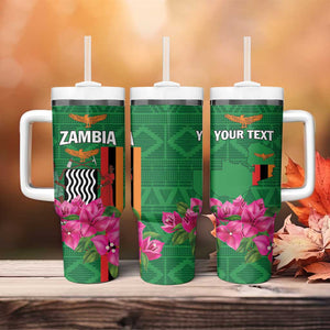 Personalized Icitungu ca Zambia Tumbler With Handle Africa Bougainvillea