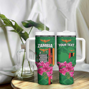 Personalized Icitungu ca Zambia Tumbler With Handle Africa Bougainvillea