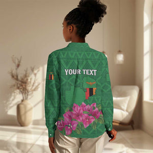 Personalized Icitungu ca Zambia Women Casual Shirt Africa Bougainvillea