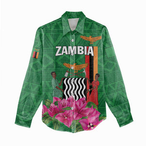 Personalized Icitungu ca Zambia Women Casual Shirt Africa Bougainvillea