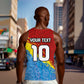 Custom DR Congo Leopards Football Men Tank Top Abstract Leopard Pattern With National Colors And Crest