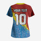 Custom DR Congo Leopards Football Scrub Top Abstract Leopard Pattern With National Colors And Crest
