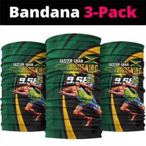 Proud of Jamaican Neck Gaiter Faster Than Lightning-9.58 Seconds LT03