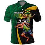 Proud of Jamaican Polo Shirt Faster Than Lightning-9.58 Seconds - African Pride