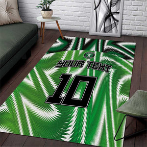 Custom Nigeria Football Area Rug Sporty Super Eagles