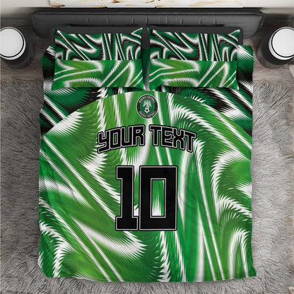 Custom Nigeria Football Bedding Set Sporty Super Eagles