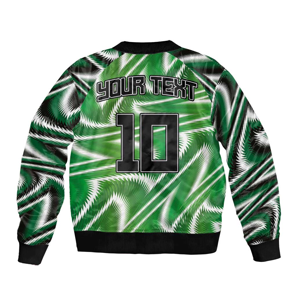 Custom Nigeria Football Bomber Jacket Sporty Super Eagles