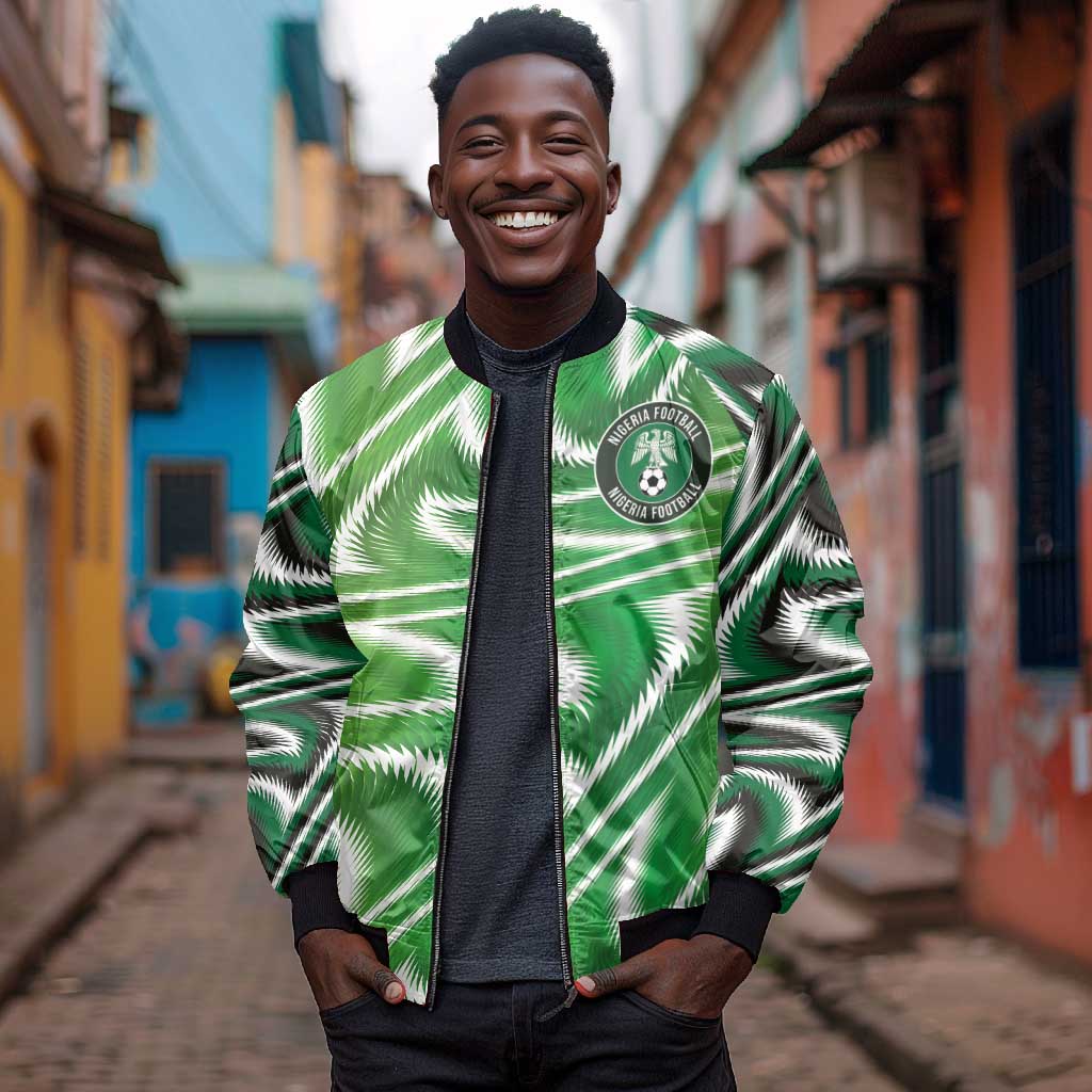 Custom Nigeria Football Bomber Jacket Sporty Super Eagles