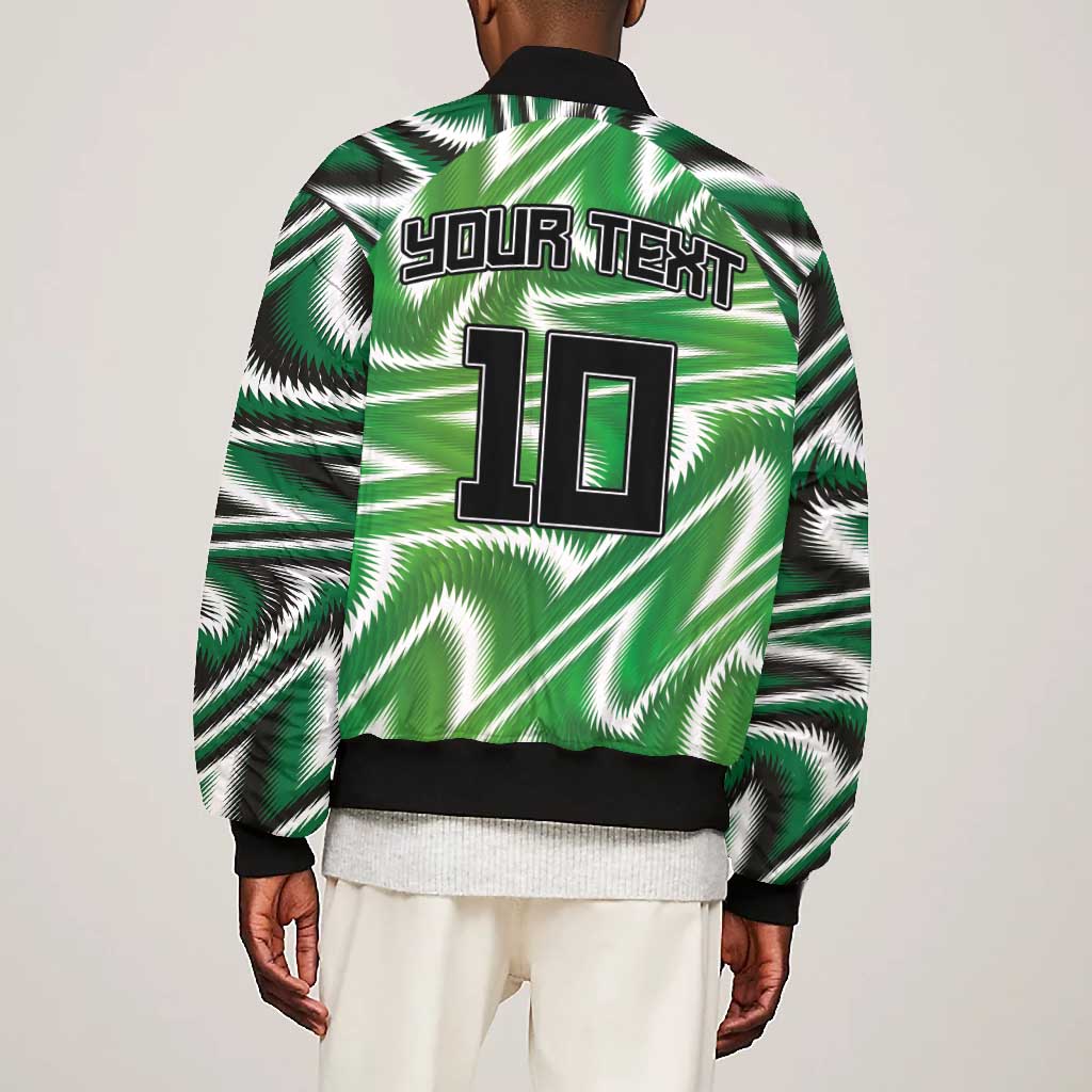 Custom Nigeria Football Bomber Jacket Sporty Super Eagles