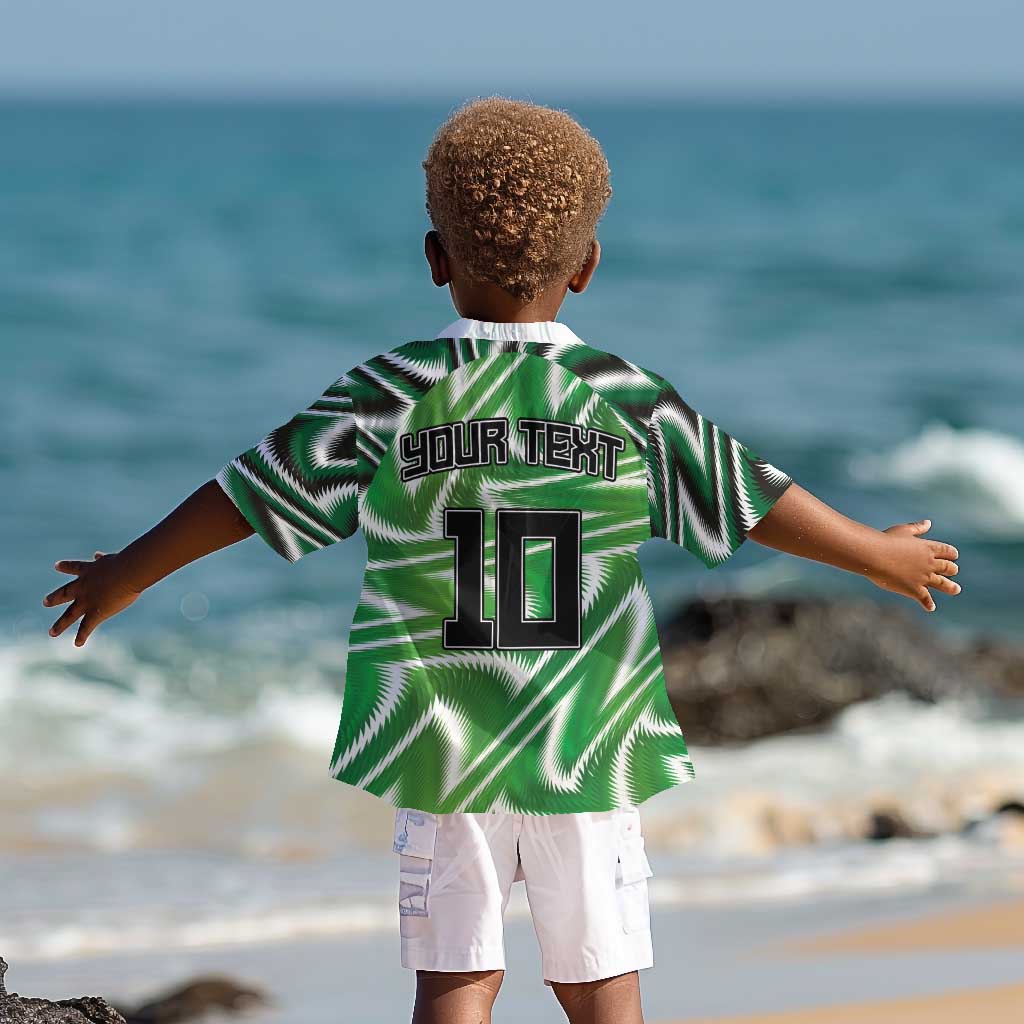 Custom Nigeria Football Kid Hawaiian Shirt Sporty Super Eagles