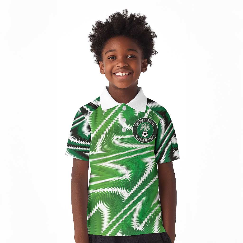 Custom Nigeria Football Kid Polo Shirt Sporty Super Eagles