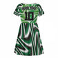 Custom Nigeria Football Kid Short Sleeve Dress Sporty Super Eagles