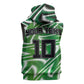 Custom Nigeria Football Sleeveless Hoodie Sporty Super Eagles - African Pride