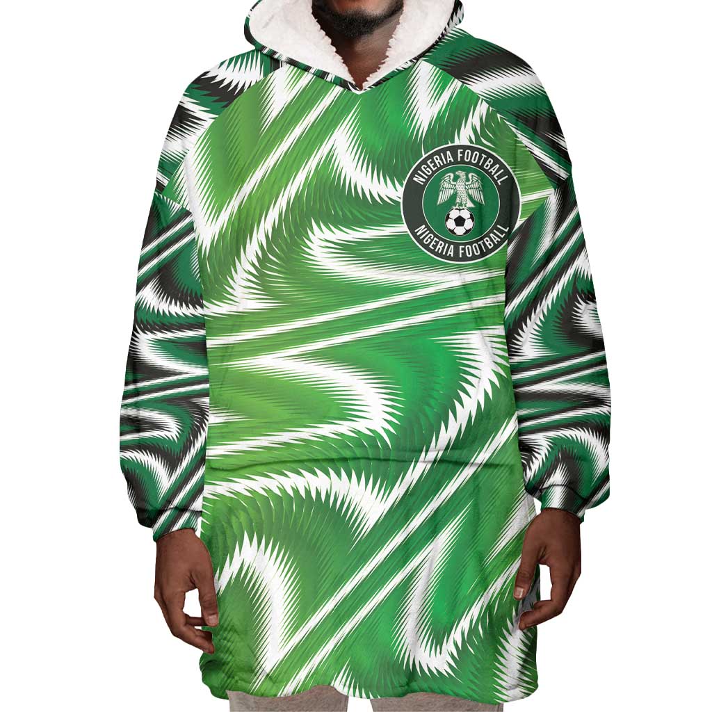Custom Nigeria Football Wearable Blanket Hoodie Sporty Super Eagles