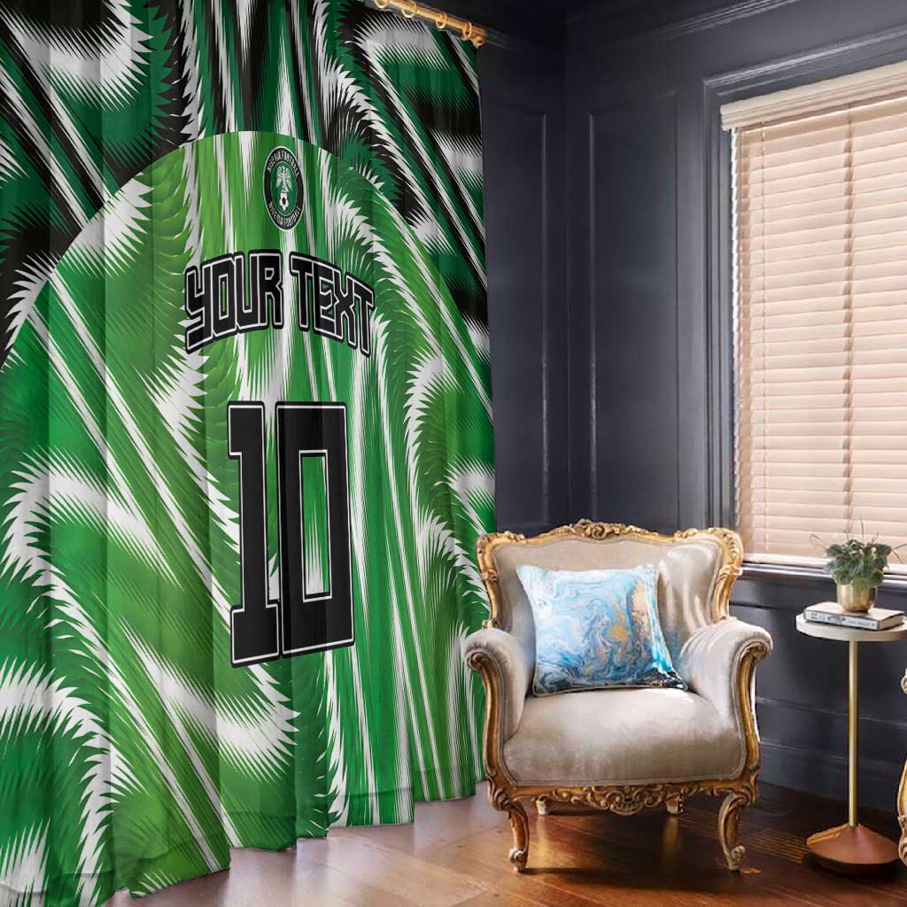 Custom Nigeria Football Window Curtain Sporty Super Eagles