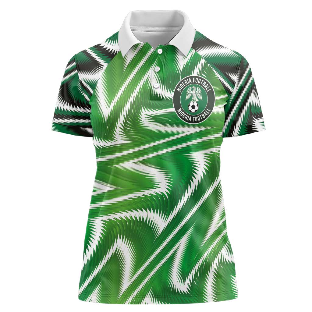 Custom Nigeria Football Women Polo Shirt Sporty Super Eagles