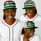 South Africa Football Baseball Net Cap King Protea with African Heritage Stripes Style