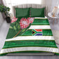 South Africa Football Bedding Set King Protea with African Heritage Stripes Style