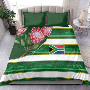 South Africa Football Bedding Set King Protea with African Heritage Stripes Style