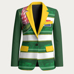Custom South Africa Football Blazer King Protea with African Heritage Stripes Style