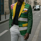 Custom South Africa Football Blazer King Protea with African Heritage Stripes Style
