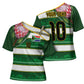 Custom South Africa Football Cross Shoulder Shirt King Protea with African Heritage Stripes Style