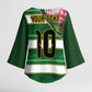 Custom South Africa Football Kimono Sleeve Blouse King Protea with African Heritage Stripes Style