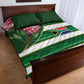 South Africa Football Quilt Bed Set King Protea with African Heritage Stripes Style