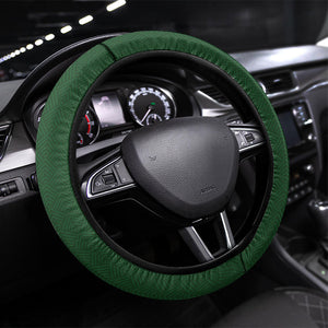 South Africa Football Steering Wheel Cover King Protea with African Heritage Stripes Style