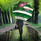 South Africa Football Umbrella King Protea with African Heritage Stripes Style
