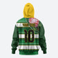 Custom South Africa Football Zip Hoodie King Protea with African Heritage Stripes Style