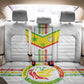 Custom Senegal Football Back Car Seat Cover Tricolor African Stripes Motif Sporty Style - African Pride