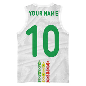 Custom Senegal Football Basketball Jersey Tricolor African Stripes Motif Sporty Style LT03