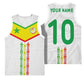 Custom Senegal Football Basketball Jersey Tricolor African Stripes Motif Sporty Style LT03