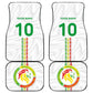 Custom Senegal Football Car Mats Tricolor African Stripes Motif Sporty Style - African Pride