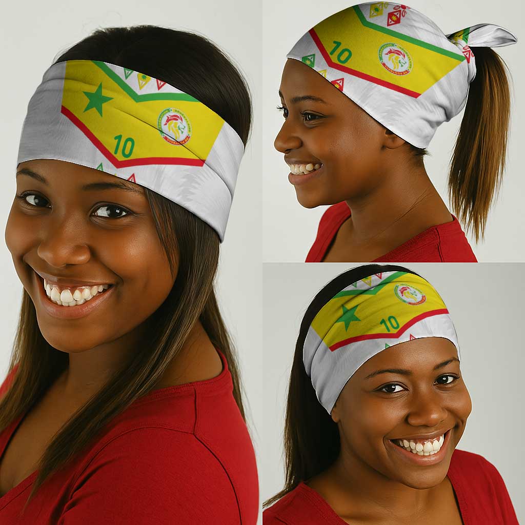 Custom Senegal Football Neck Gaiter Tricolor African Stripes Motif Sporty Style LT03