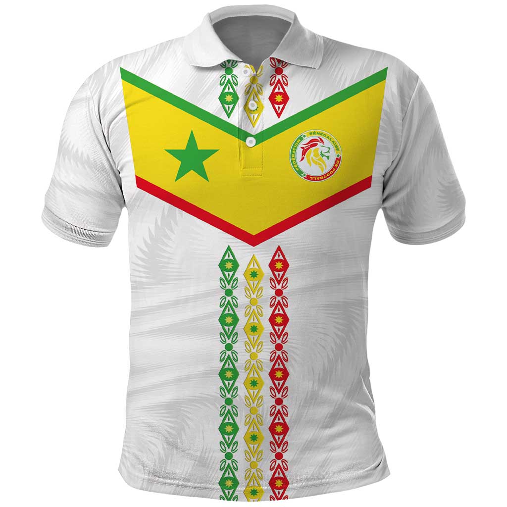 Custom Senegal Football Polo Shirt Tricolor African Stripes Motif Sporty Style - African Pride